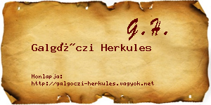 Galgóczi Herkules névjegykártya